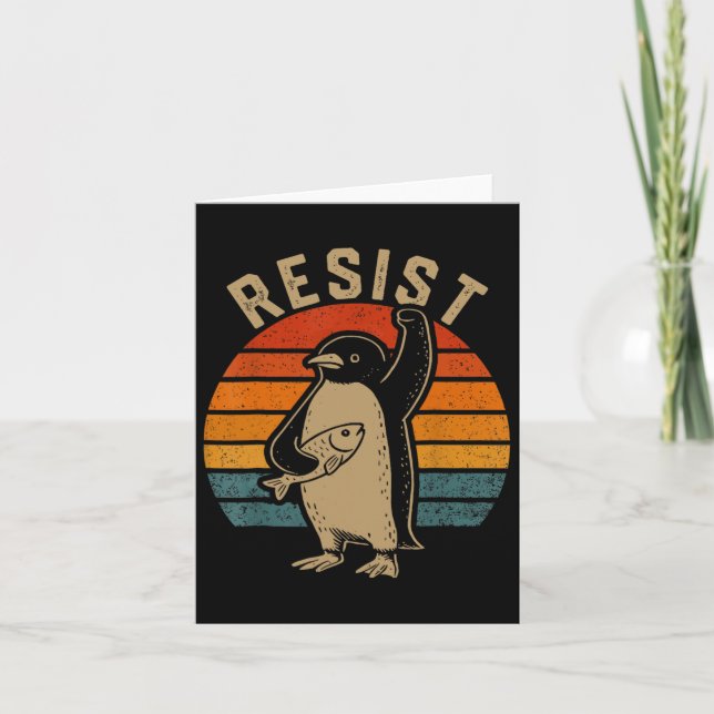 Funny Penguin Resistenguins protest mot Tari Kort (Framsida)