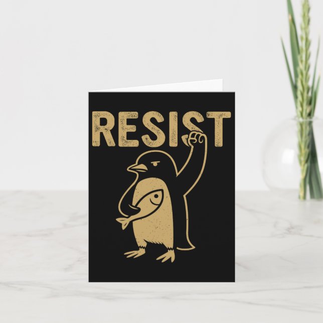Funny Penguin Resistenguins protest mot Tari Kort (Framsida)