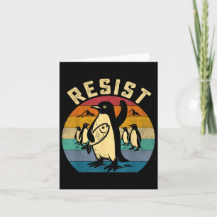 Funny Penguin Resistenguins protest mot Tari Kort