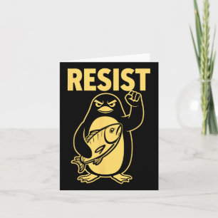Funny Penguin Resistenguins protest mot Tari Kort