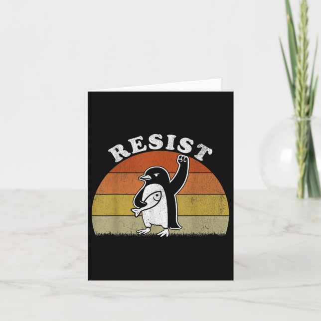 Funny Penguin Resistenguins protest mot Tari Kort (Framsida)