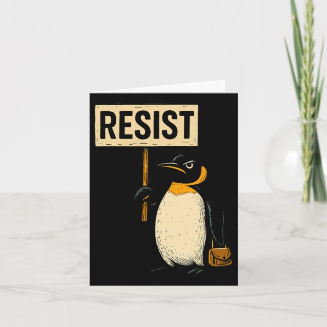 Funny Penguin Resistenguins protest mot Tari Kort (Framsida)