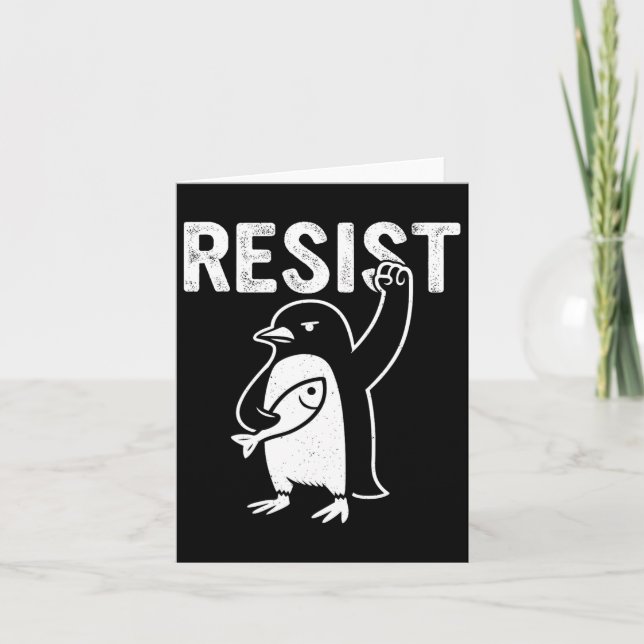 Funny Penguin Resistenguins protest mot Tari Kort (Framsida)