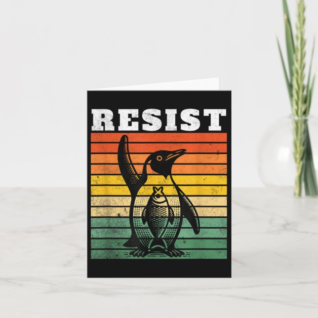 Funny Penguin Resistenguins protest mot Tari Kort (Framsida)