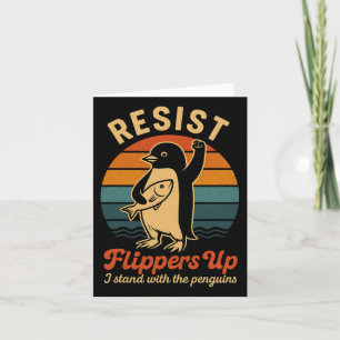 Funny Penguin Resistenguins protest mot Tari Kort