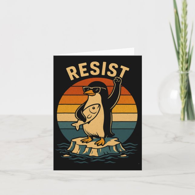 Funny Penguin Resistenguins protest mot Tari Kort (Framsida)