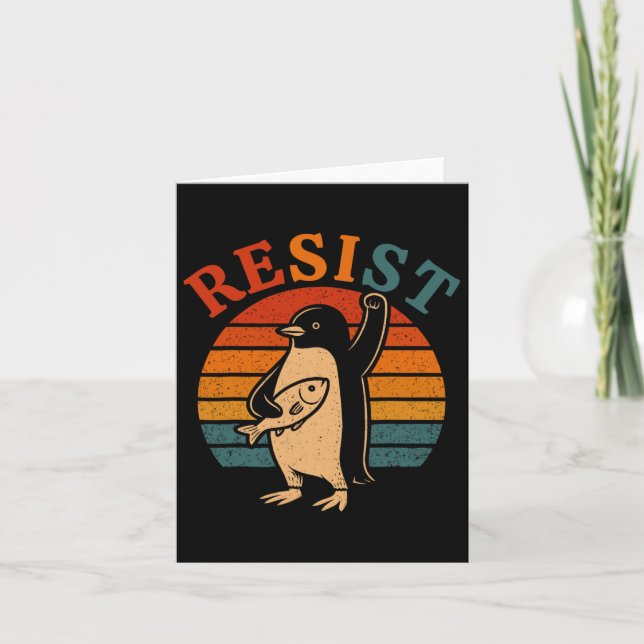 Funny Penguin Resistenguins protest mot Tari Kort (Framsida)
