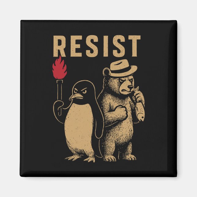 Funny Penguin Resistenguins protest mot Tari Magnet (Framsidan)