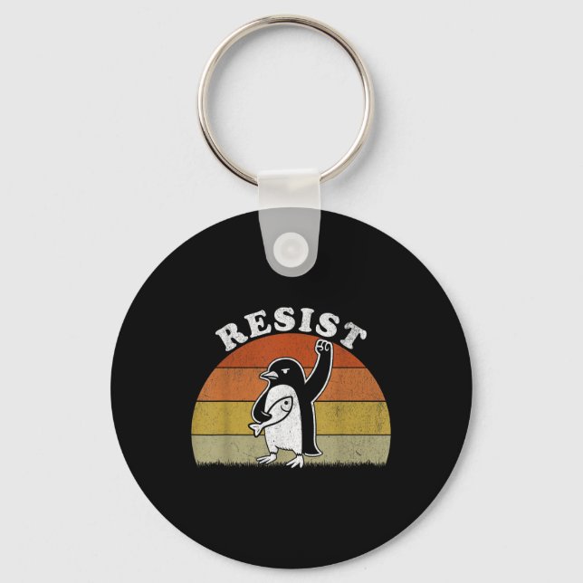 Funny Penguin Resistenguins protest mot Tari Nyckelring (Framsida)
