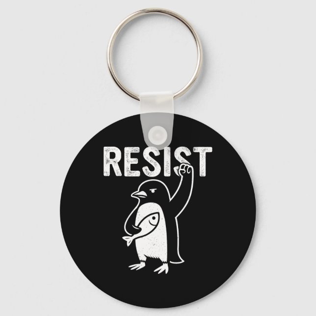 Funny Penguin Resistenguins protest mot Tari Nyckelring (Framsida)