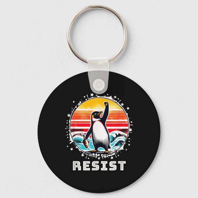 Funny Penguin Resistenguins protest mot Tari Nyckelring (Framsida)