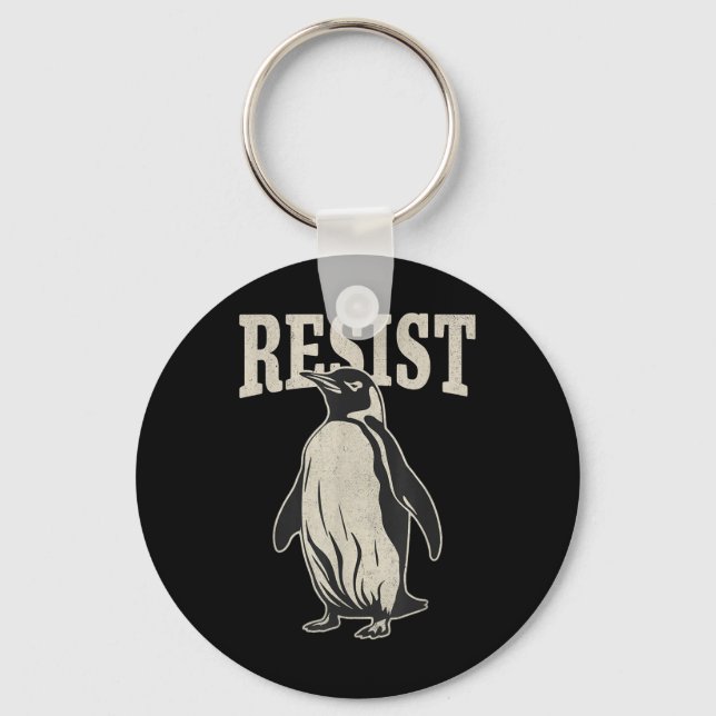 Funny Penguin Resistenguins protest mot Tari Nyckelring (Framsida)