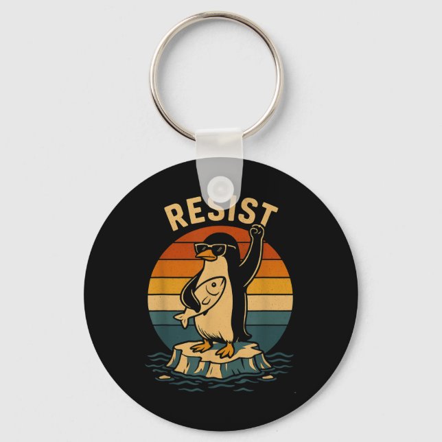 Funny Penguin Resistenguins protest mot Tari Nyckelring (Framsida)