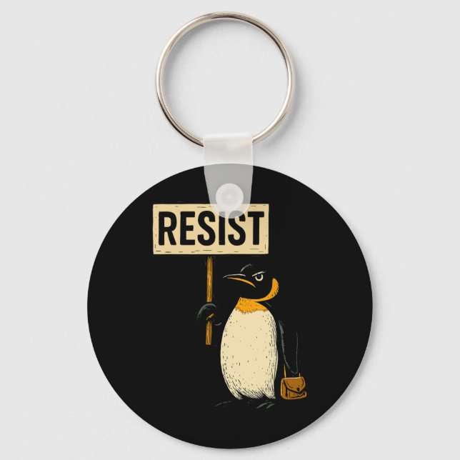 Funny Penguin Resistenguins protest mot Tari Nyckelring (Framsida)