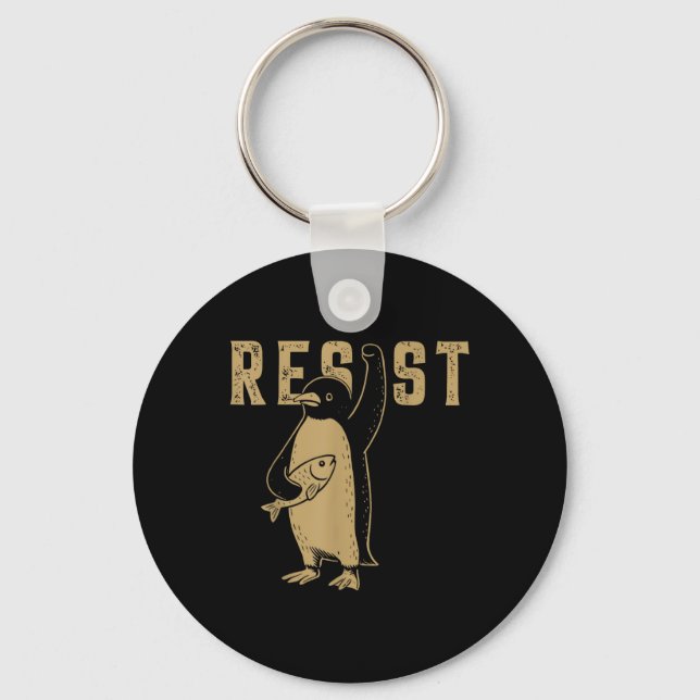 Funny Penguin Resistenguins protest mot Tari Nyckelring (Framsida)