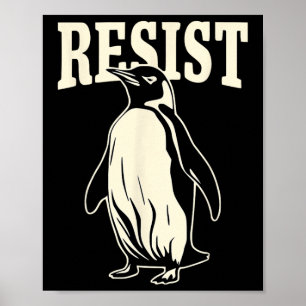 Funny Penguin Resistenguins protest mot Tari Poster