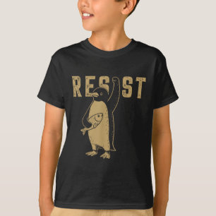 Funny Penguin Resistenguins protest mot Tari T Shirt