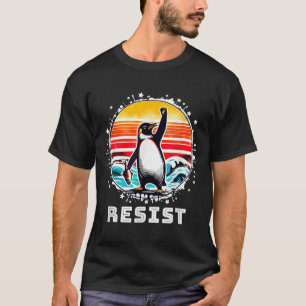 Funny Penguin Resistenguins protest mot Tari T Shirt