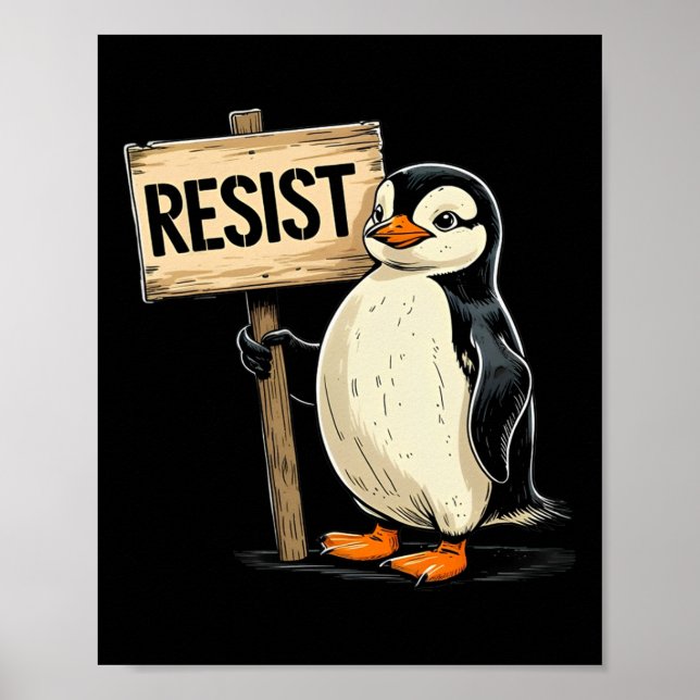 Funny Penguin Resistent Coola Penguins Resistens 1 Poster (Framsidan)