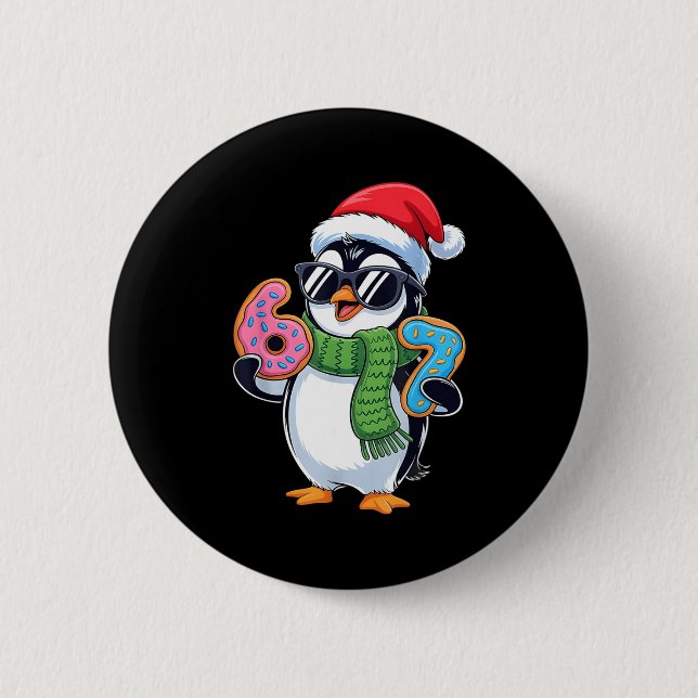 Funny Penguin Six Seven 67 Ice Cream Christmas Boy Knapp (Framsida)