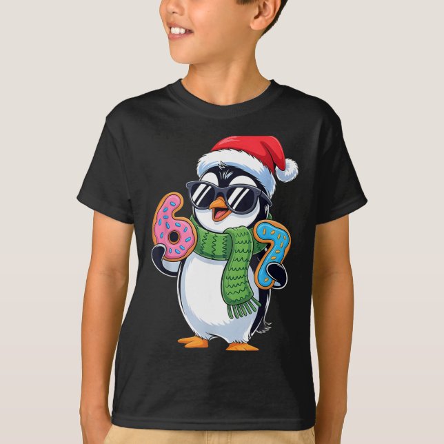 Funny Penguin Six Seven 67 Ice Cream Christmas Boy T Shirt (Framsida)