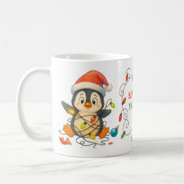 Funny Penguin Stuck in Lights Mug Kaffemugg