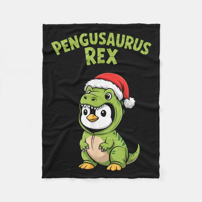 Funny Penguin T-rex Costume Christmas Kids Boys  Fleecefilt (Framsidan)