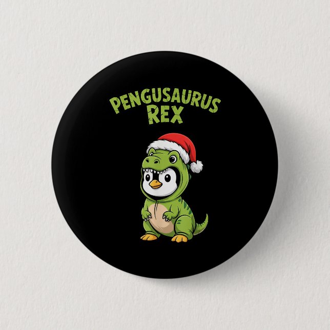 Funny Penguin T-rex Costume Christmas Kids Boys  Knapp (Framsida)