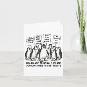 Funny Penguins against Tariffs Heard Island Pengui Kort