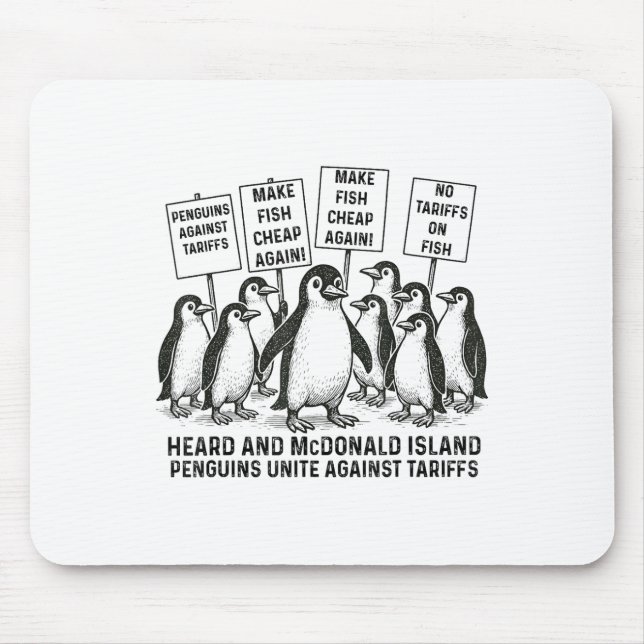 Funny Penguins against Tariffs Heard Island Pengui Musmatta (Framsidan)