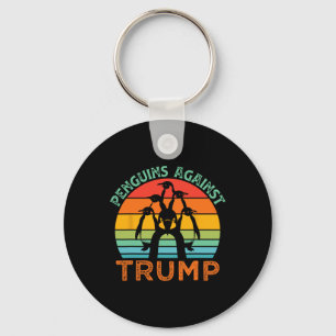 Funny Penguins against Trump Funny Trump Tariffs C Nyckelring
