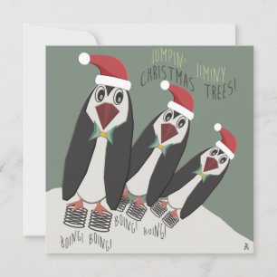 Funny Penguins jul Cookie Exchange Inbjudningar