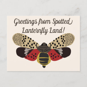 Funny Pennsylvania Spoted Lanternfly Anpassningsba Vykort