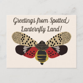 Funny Pennsylvania Spoted Lanternfly Anpassningsba Vykort