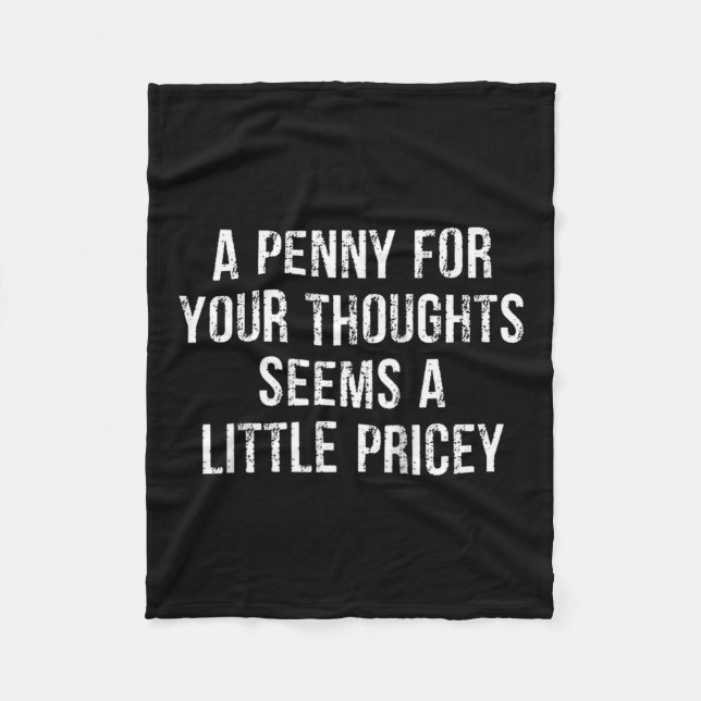 Funny, Penny For Your Thoughts Raglan Baseball Tee Fleecefilt (Framsidan)