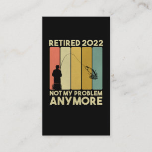 Funny Pension 2022 Manar Kvinnor pensionerade Fish Visitkort