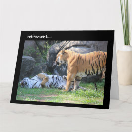 Funny Pension Card, sovande tiger Kort