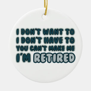 Funny Pension-citat Julgransprydnad Keramik