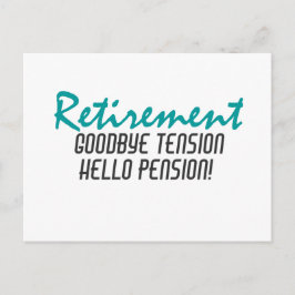 Funny Pension-citat Vykort