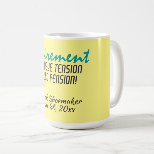 Funny Pension-citattecken Personlig Kaffemugg (Framsida höger)
