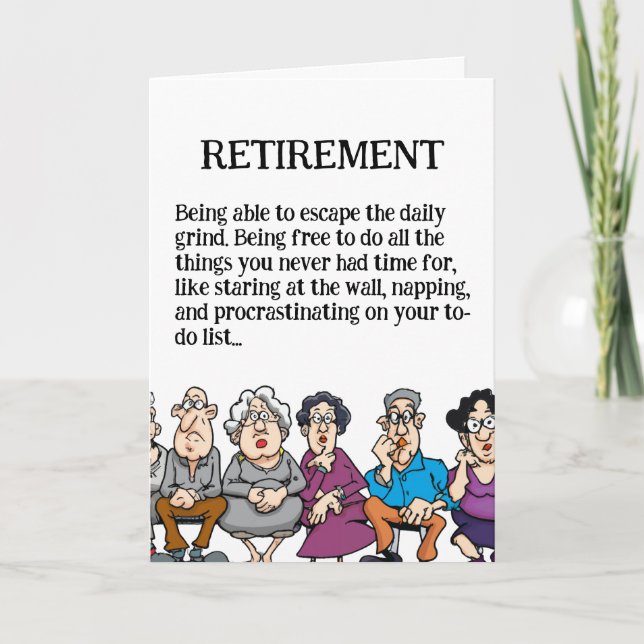 Funny Pension för poängkort Kort (Framsida)