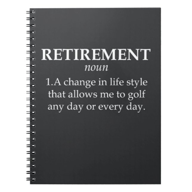 Funny Pension-gåva för Retiree Player Pappa Anteckningsbok (Framsidan)