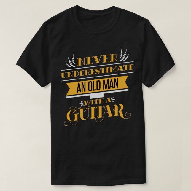 Funny Pension Gift Guitarist Guitar T Shirt (Design framsida)