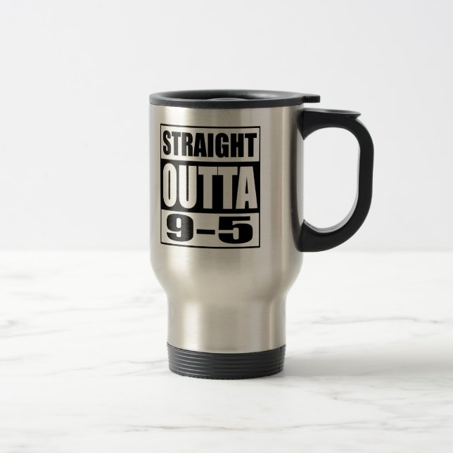 Funny Pension Gift Rak Outta 9-5 Resemugg (Höger)