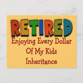 Funny Pension Gifts Vykort