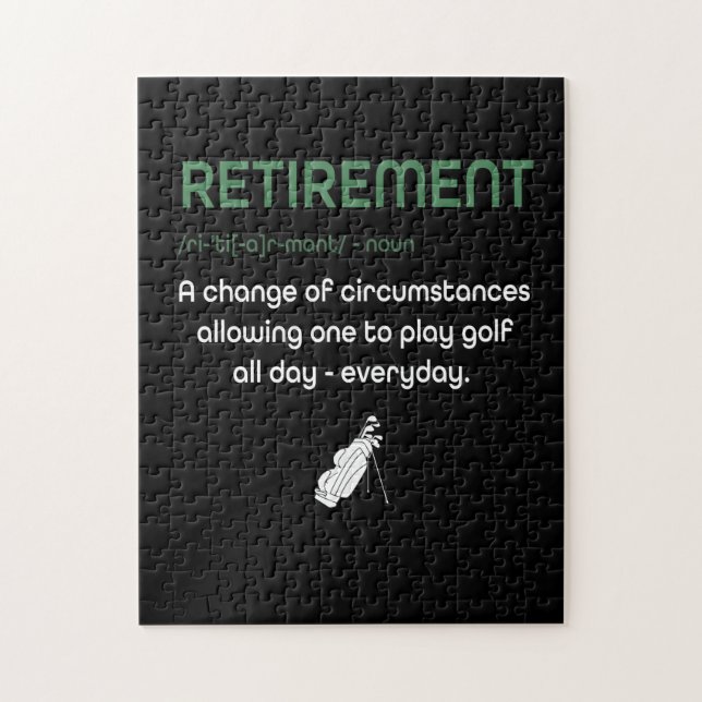 Funny Pension Golf - pensionerad Golfers Gift Pussel (Vertikal)