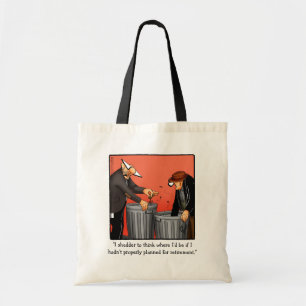 Funny Pension Humor Bok Tote Tygkasse