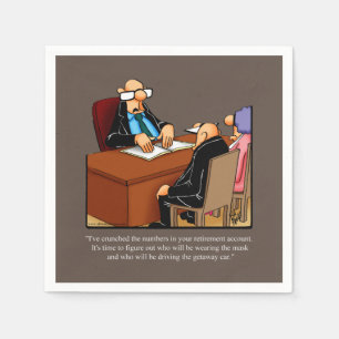 Funny Pension Humor Party Napkins Pappersservett