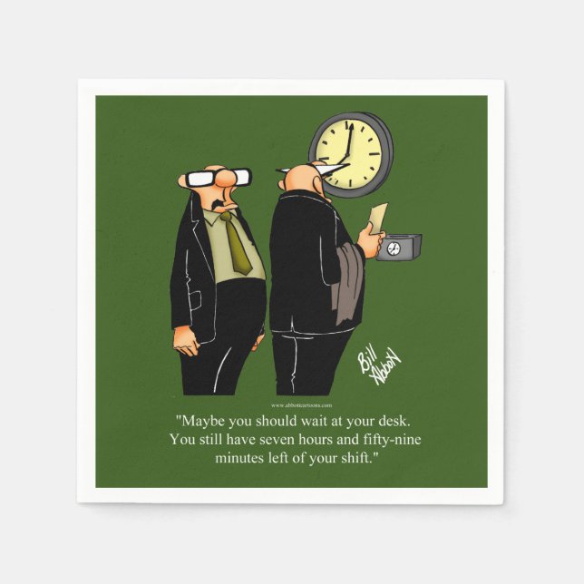 Funny Pension Humor Party Napkins Pappersservett (Framsidan)