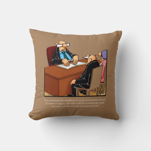 Funny Pension Humor Pillow Kudde (Framsida)